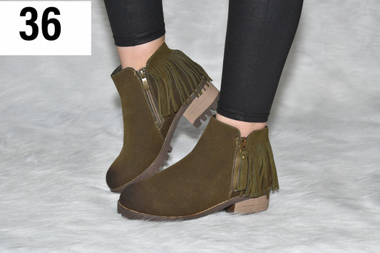 Bottine Vert Kaki Foncé importé